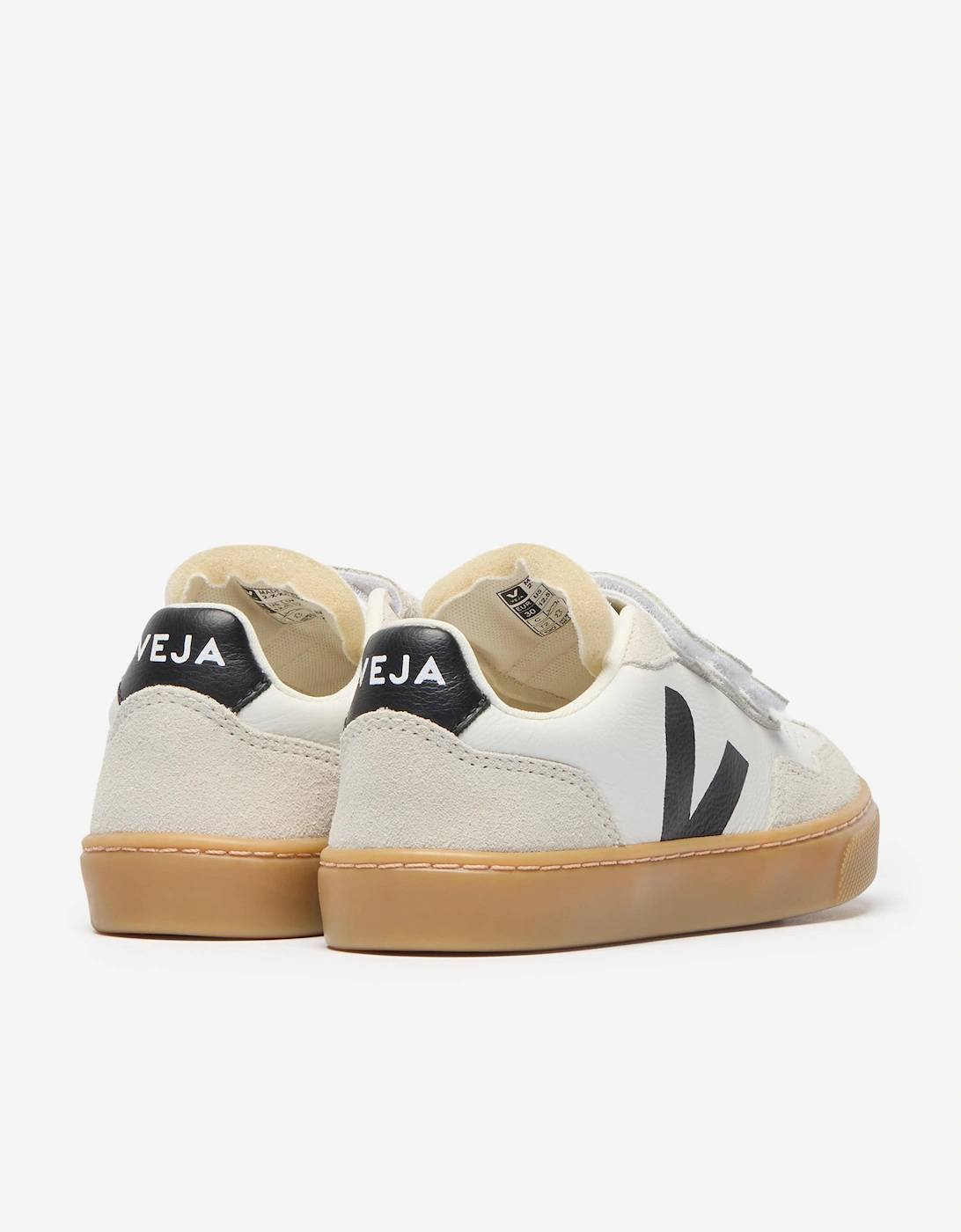 Kids Leather Small V-90 Trainers in White