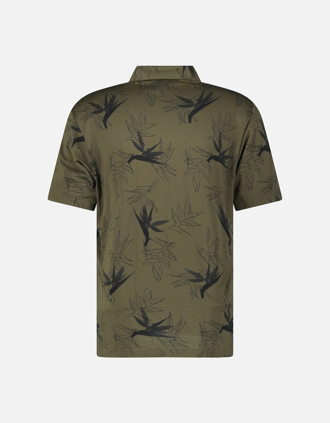 Oasis Mesh Golf Polo Shirt in Khaki