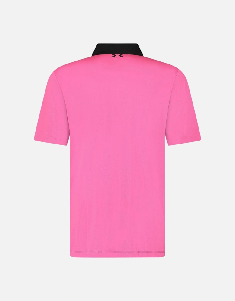Performance Golf Block Stripe Polo Black/Pink