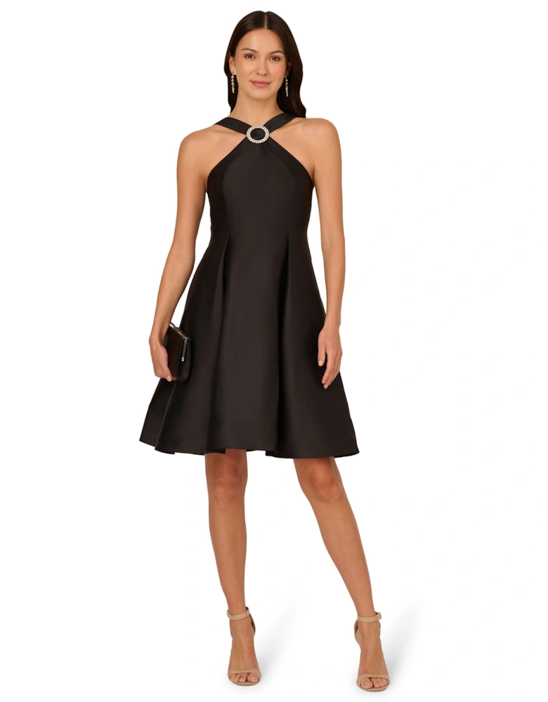 Halter Mikado Short Dress