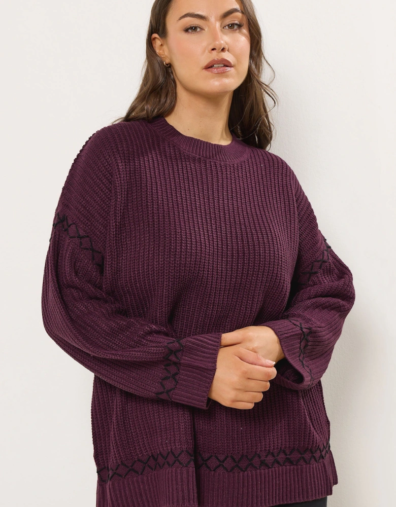 Contrast Blanket Stitch Jumper