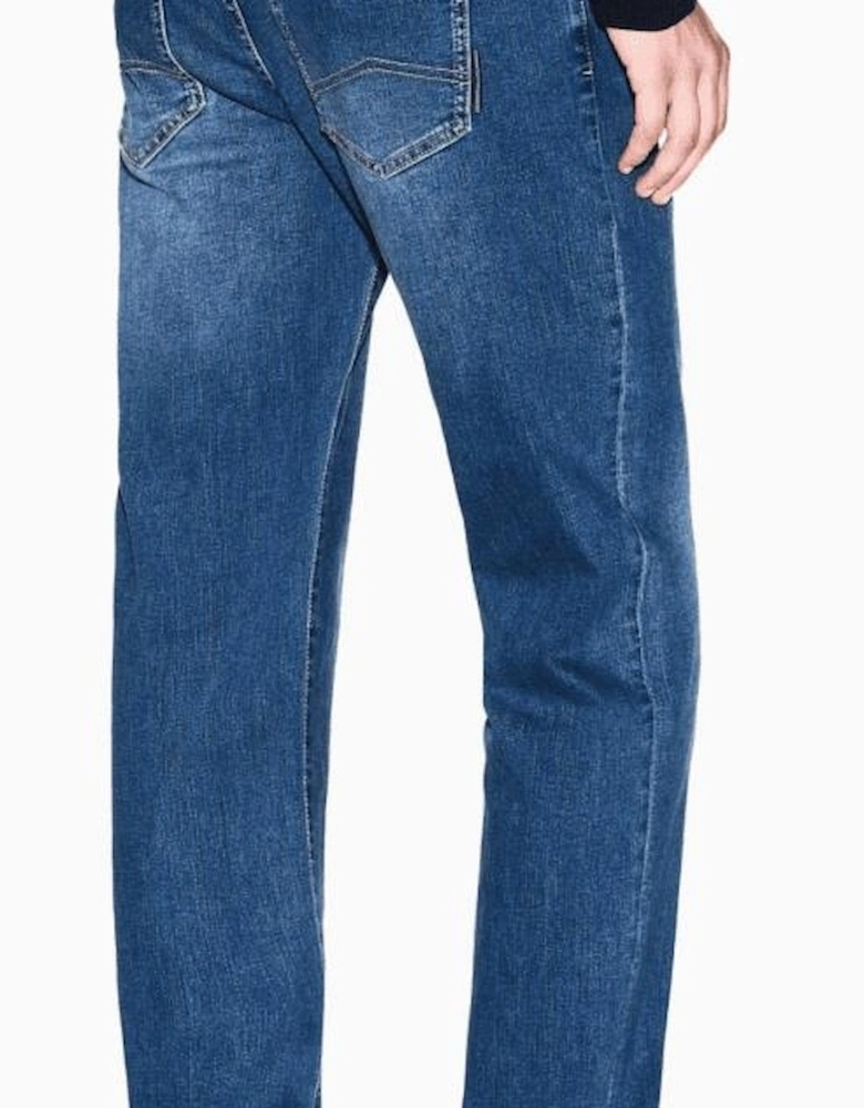 Slim Fit Mid Wash Blue Jeans