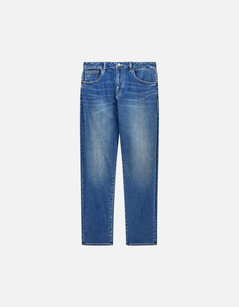 Slim Fit Mid Wash Blue Jeans
