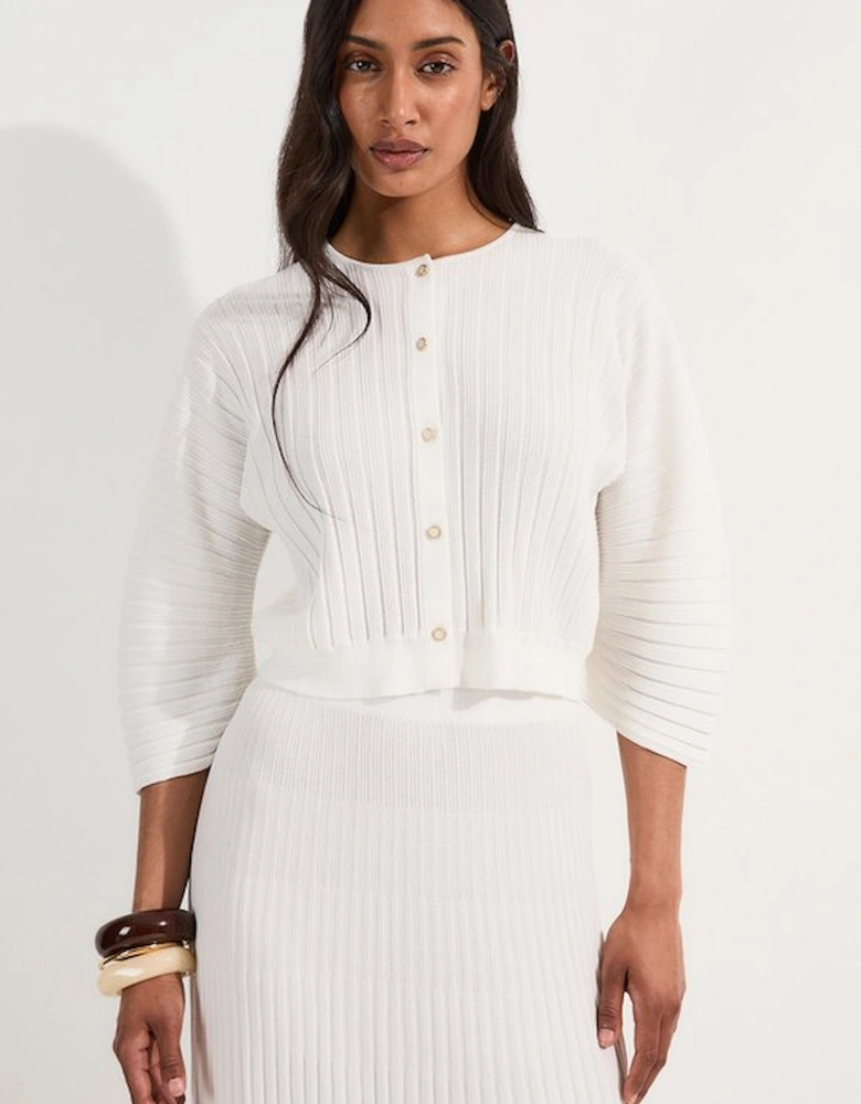 Pleated Rib Knitted Skirt