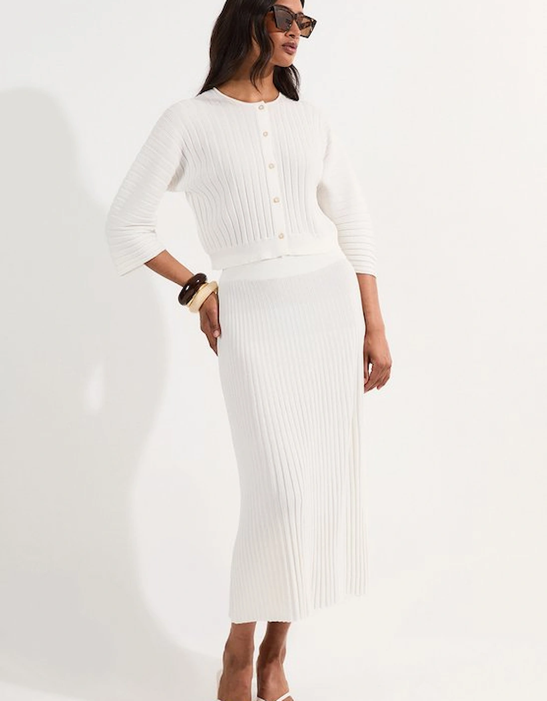 Pleated Rib Knitted Skirt, 5 of 4