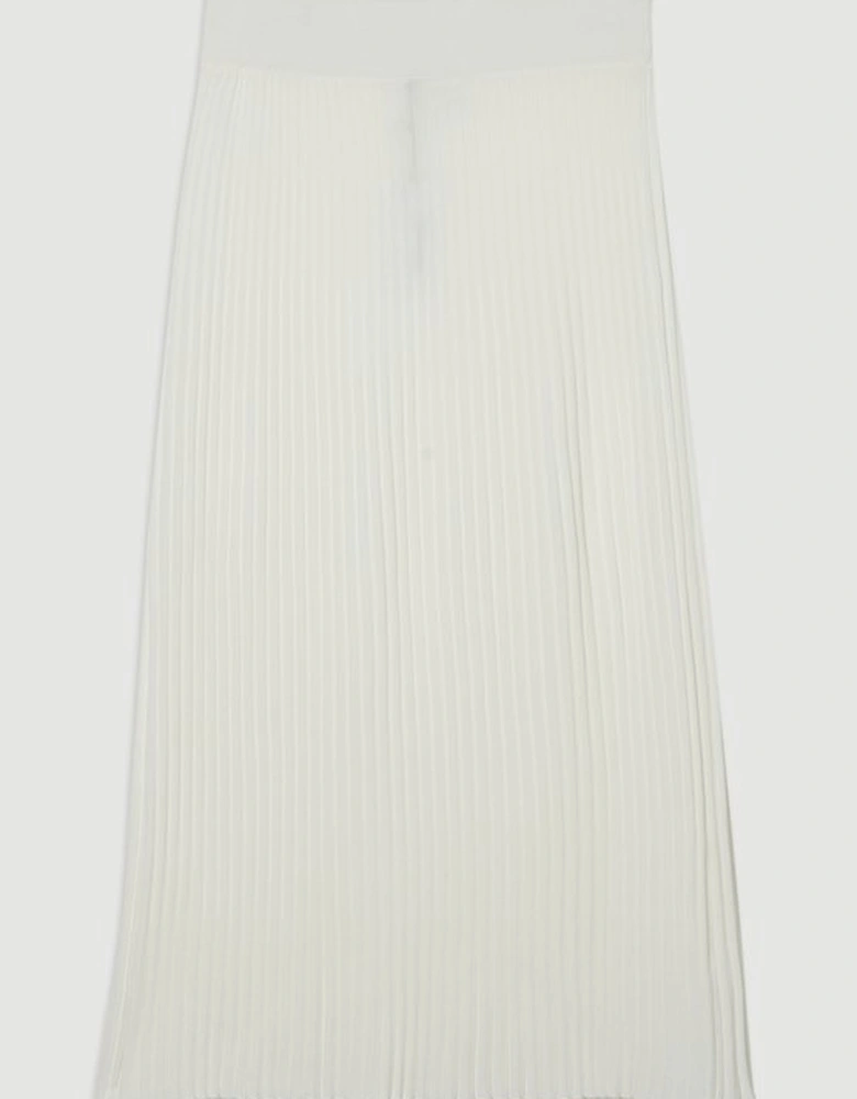 Pleated Rib Knitted Skirt