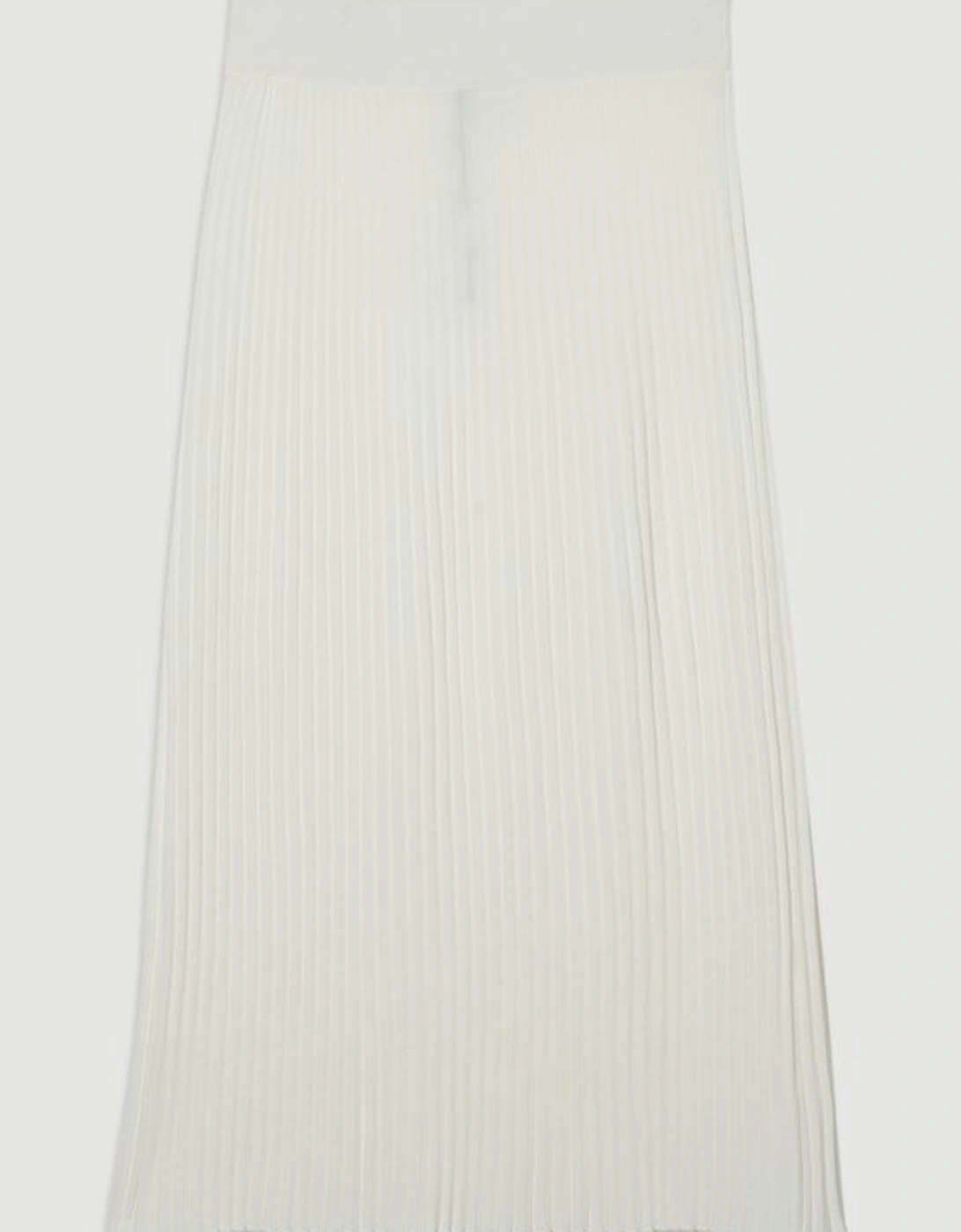 Pleated Rib Knitted Skirt