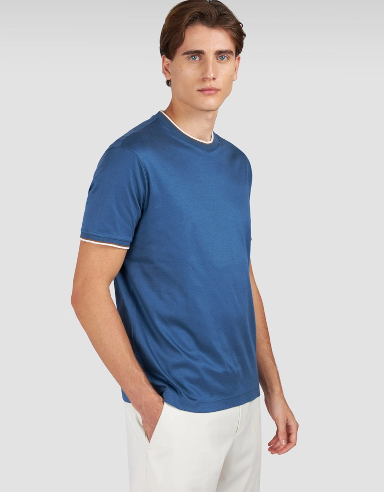 Moon Badge Interlock T-Shirt 635 Dark Denim