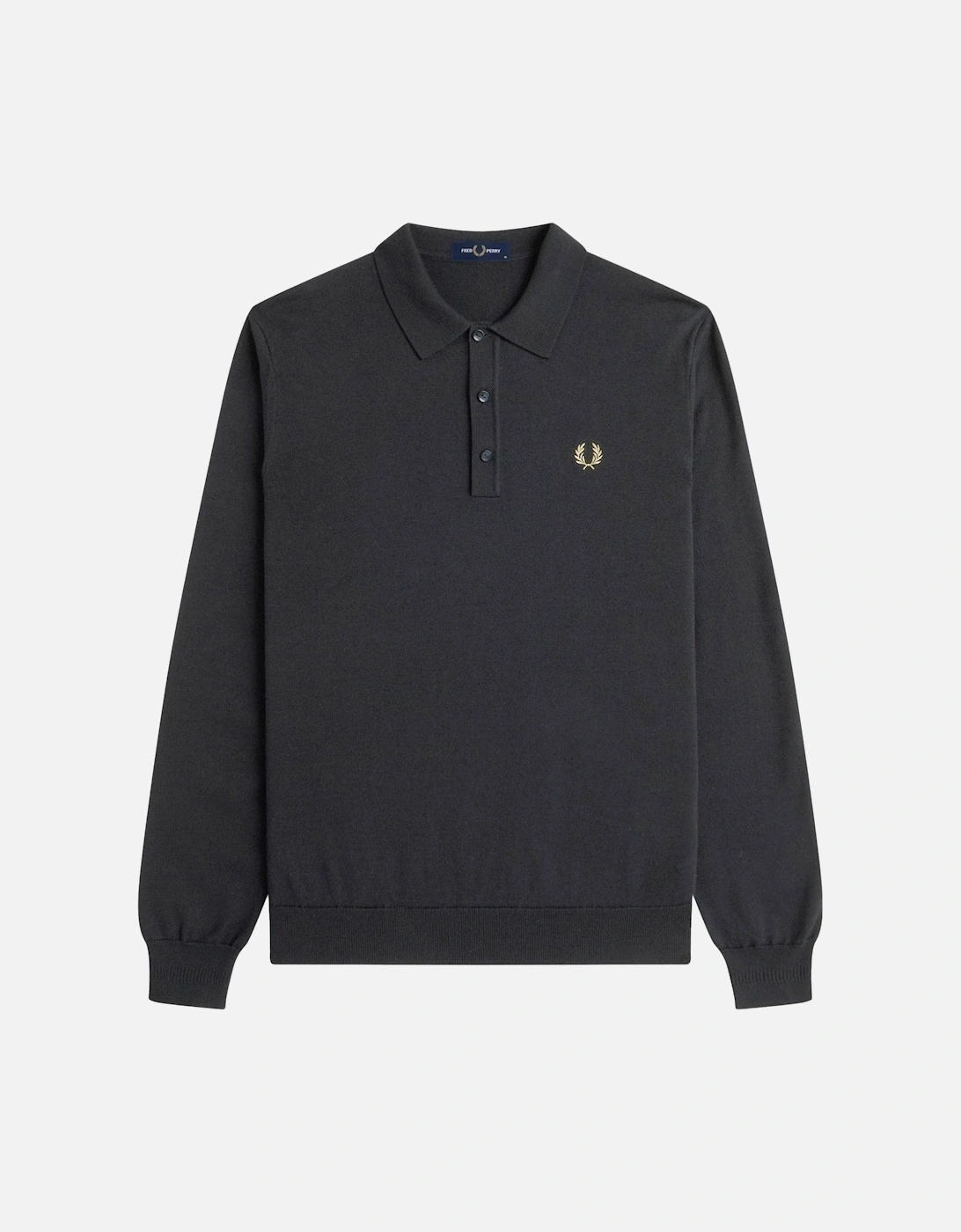 Knitted Merino Long Sleeve Polo Shirt, 2 of 1
