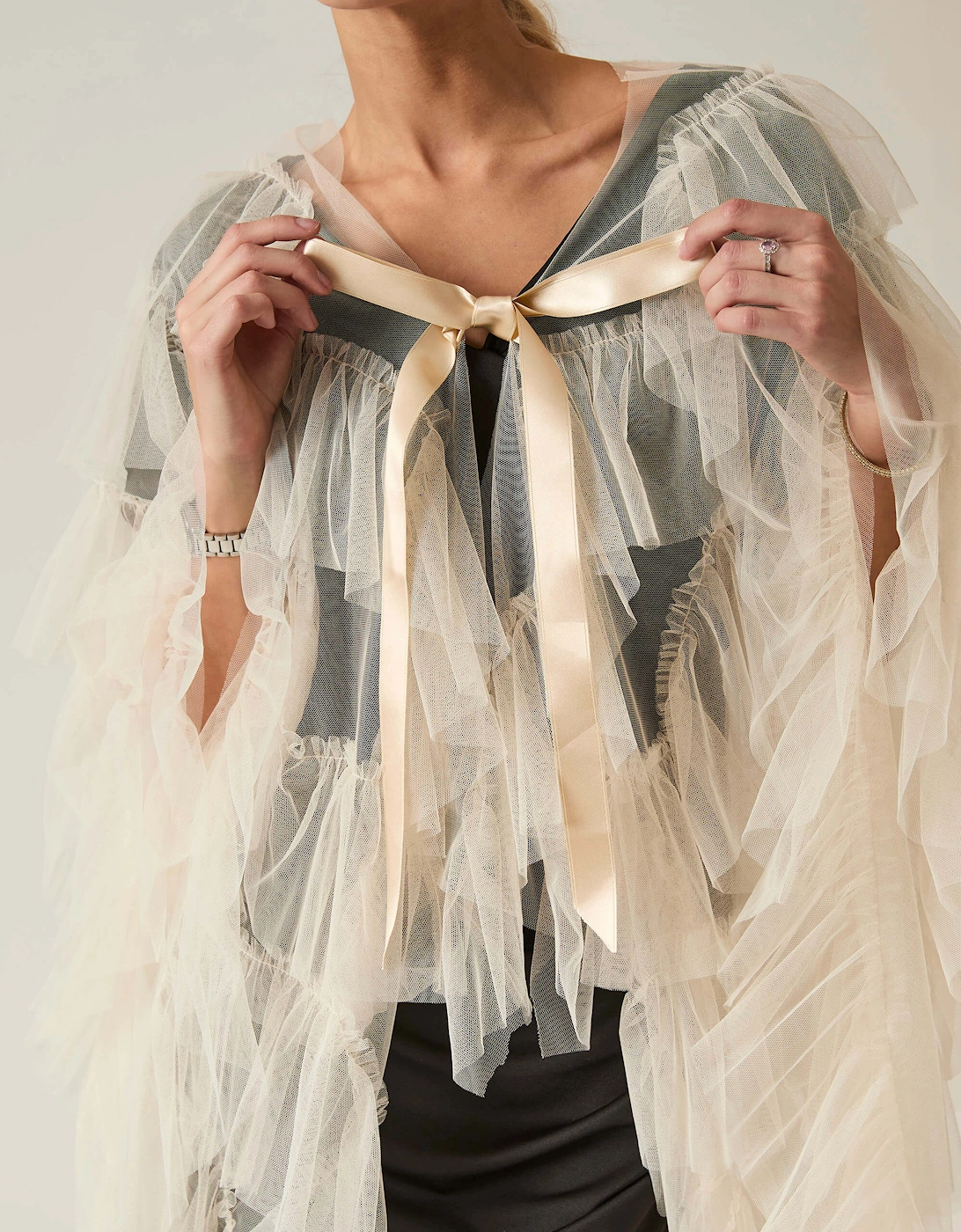 Nude Organza Shawl