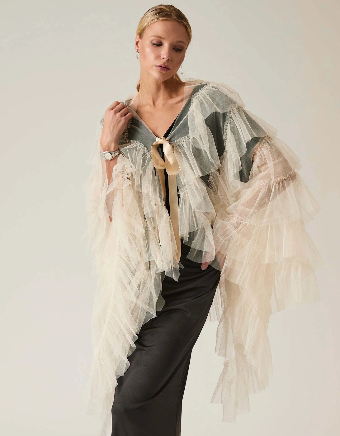 Nude Organza Shawl, 7 of 6