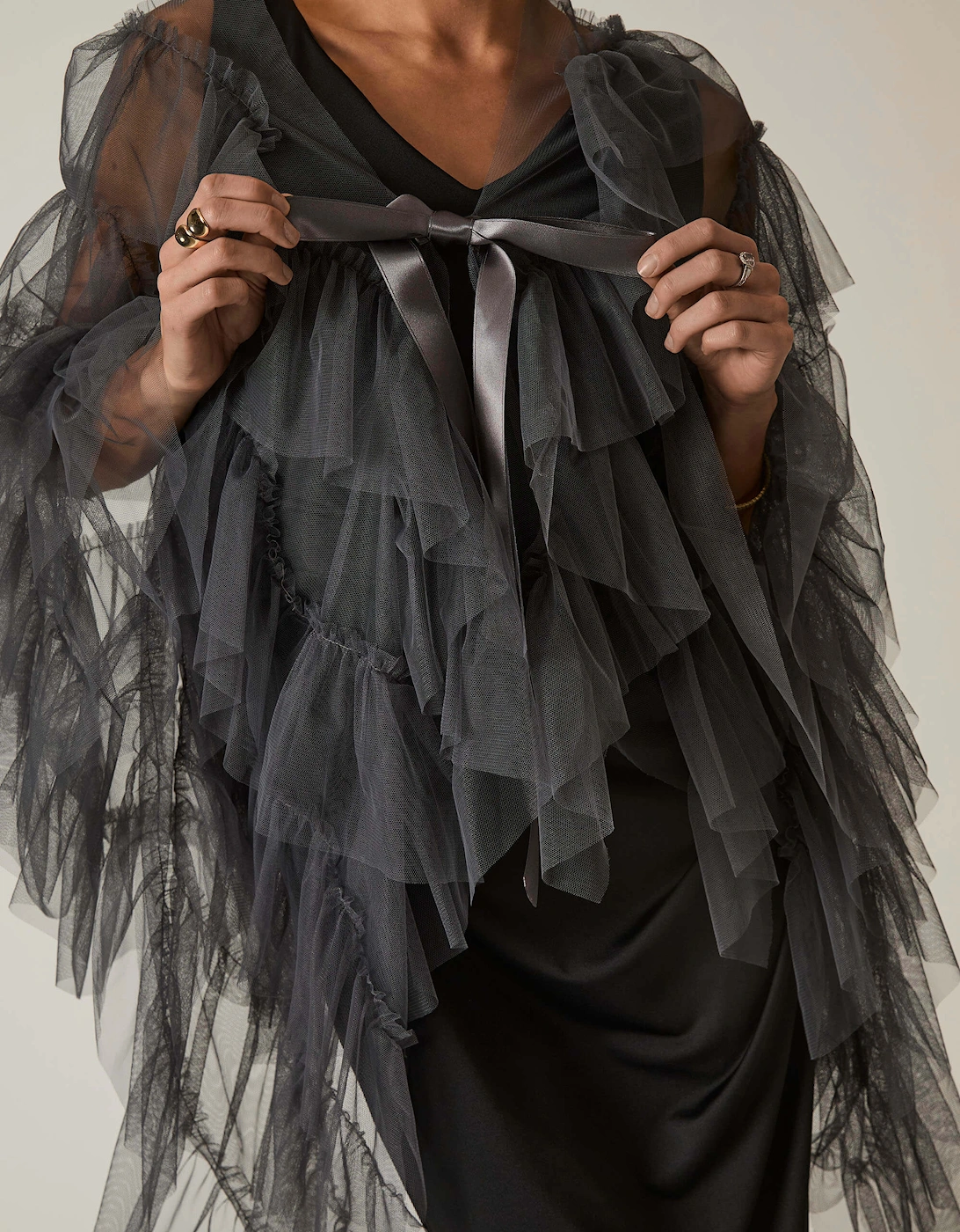 Grey Organza Shawl