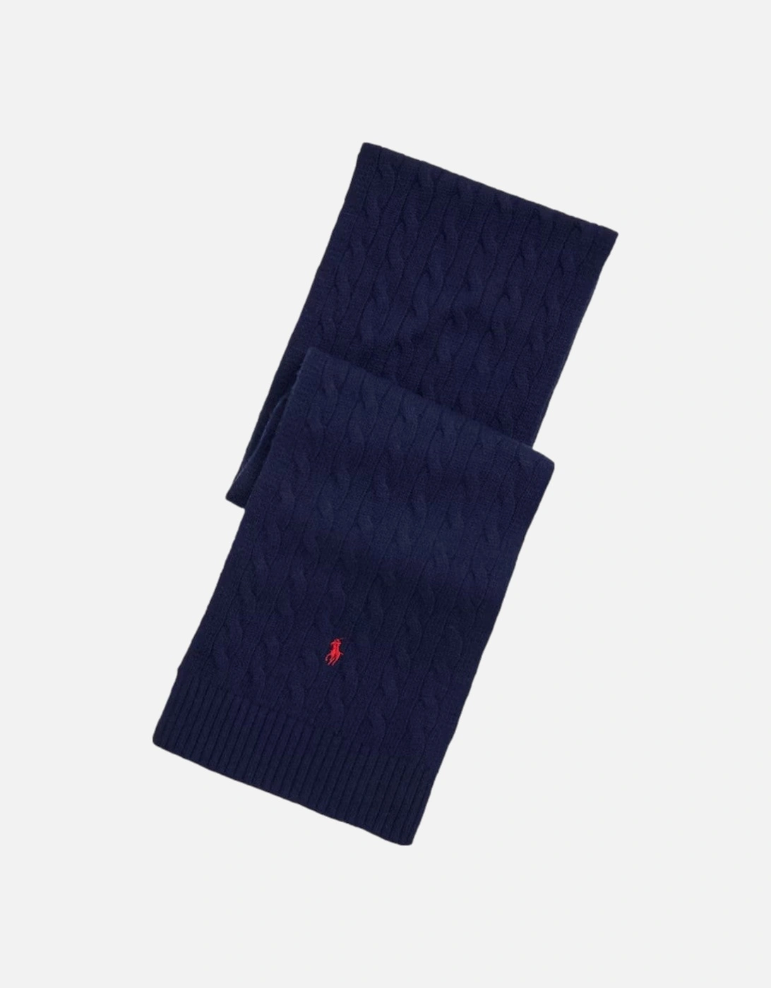 Classic Cable Scarf 002 Blue, 3 of 2