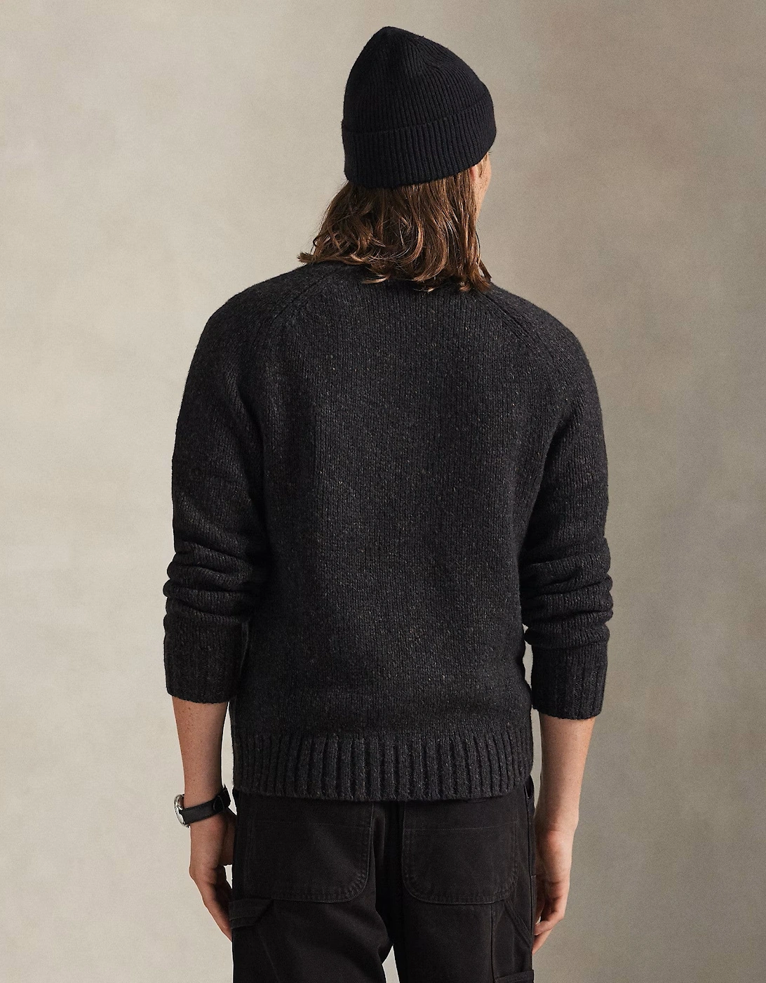 Wool Blend Sweater 003 Charcoal Marl