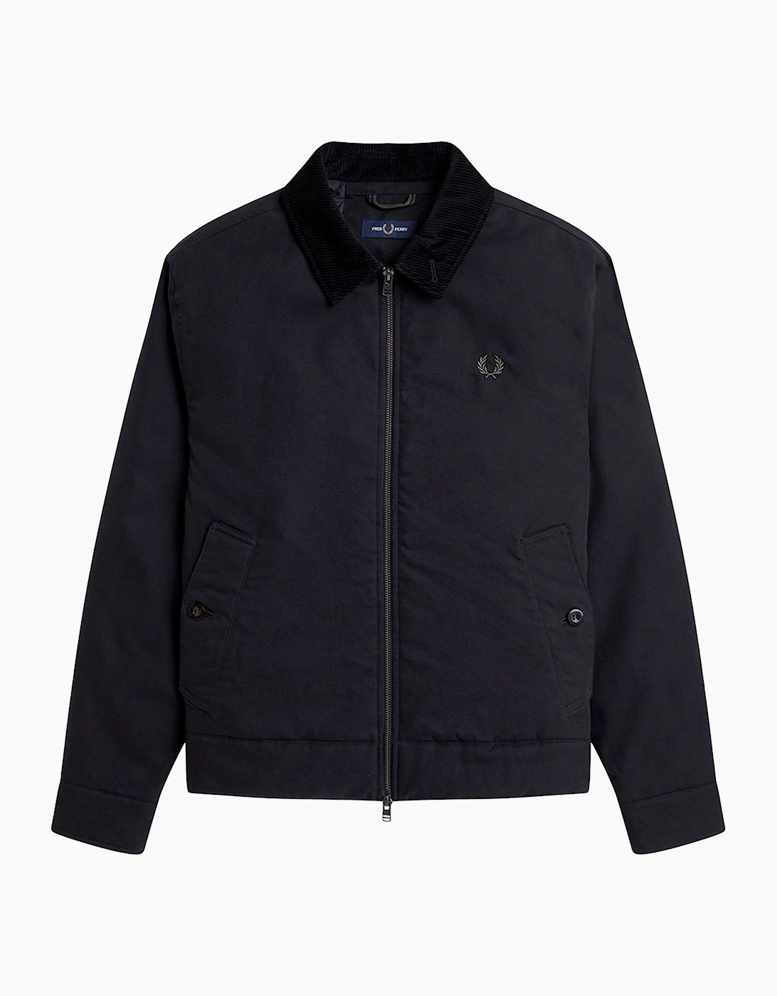 Fred Perry Cotton Caban Jacket - Black - Size: X-LARGE