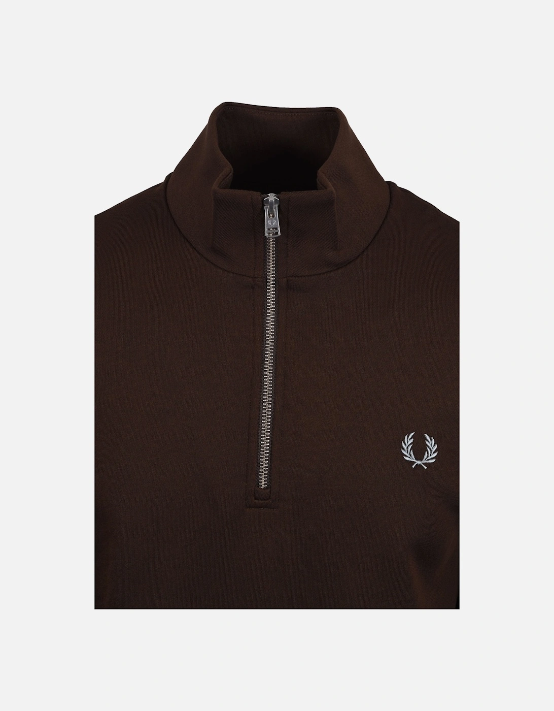 HALF ZIP SWEATSHIRT BURNT TOBACCO/ STOCKPORT BLUE