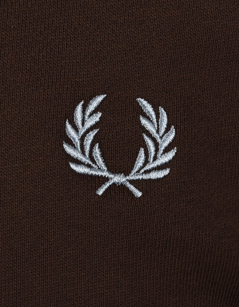 HALF ZIP SWEATSHIRT BURNT TOBACCO/ STOCKPORT BLUE