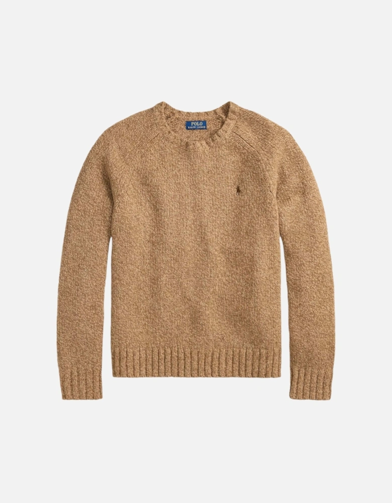 Wool Blend Sweater 002 Camel Marl