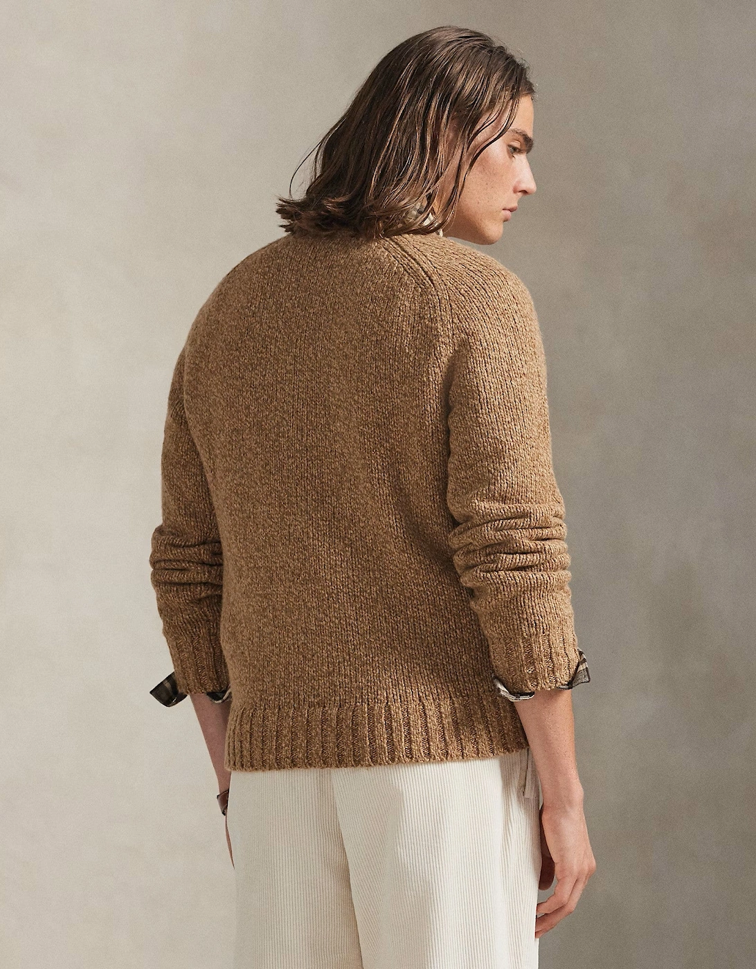 Wool Blend Sweater 002 Camel Marl