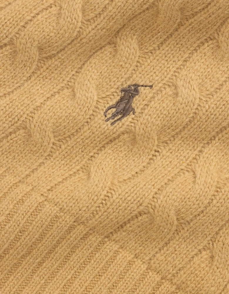 Classic Cable Scarf 005 Classic Camel