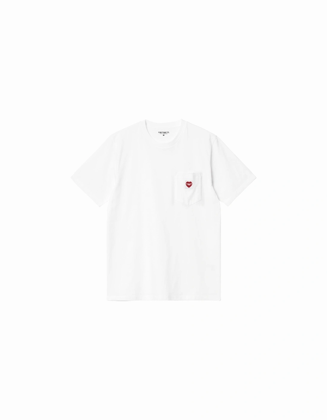 Men's Carhartt WIP Pocket Heart T-Shirt – White / Red - Size: 38