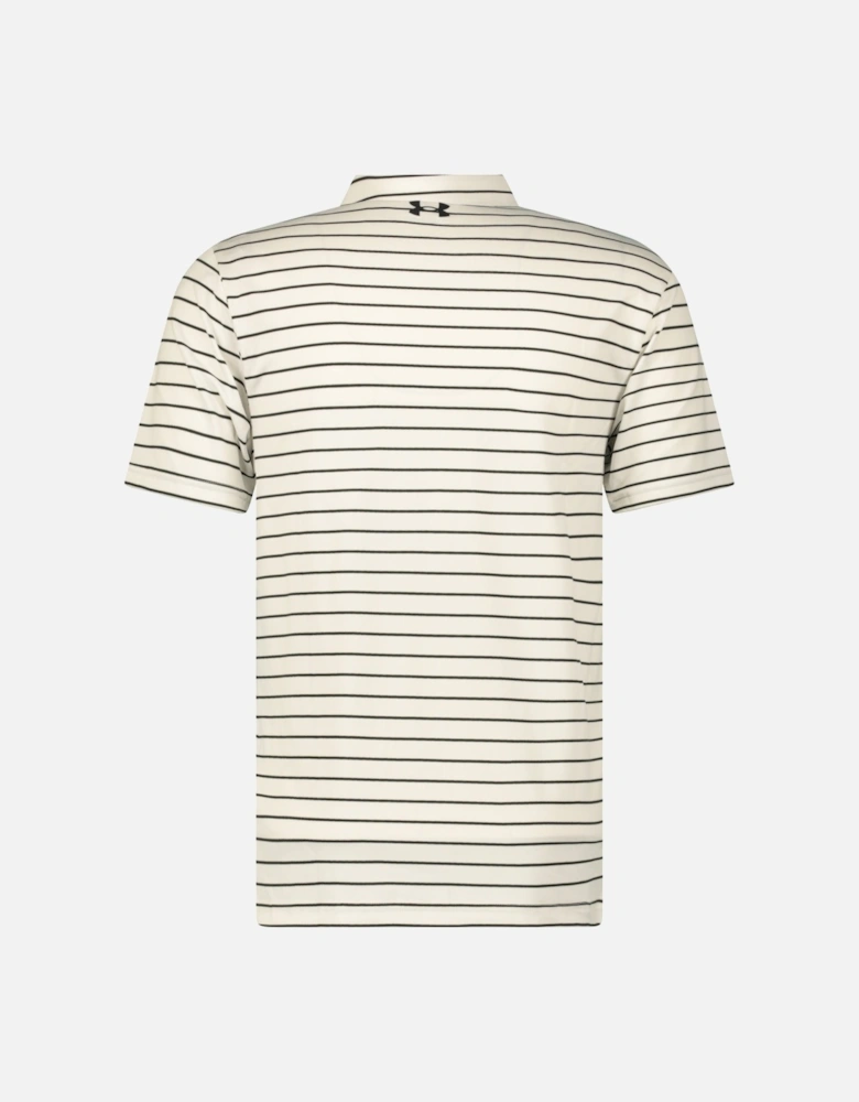 Playoff Golf 2.0 Tour Stripe Polo in White/Black