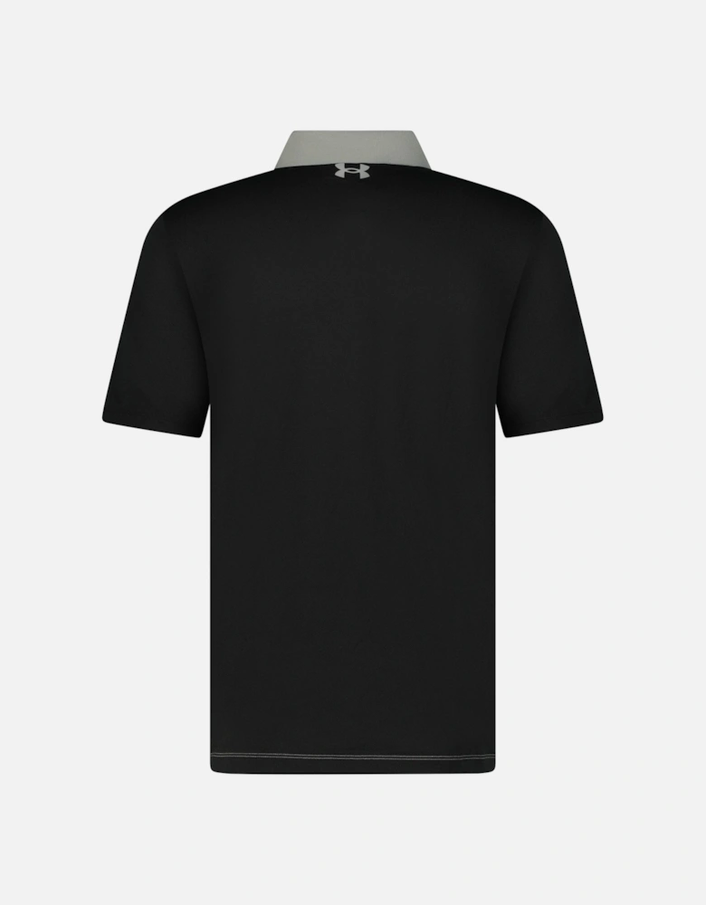Performance Golf Block Stripe Polo Black/Grey