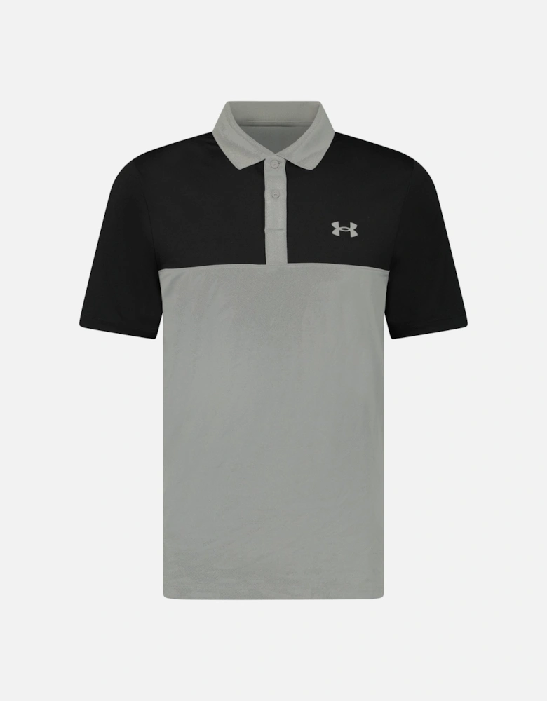 Performance Golf Block Stripe Polo Black/Grey