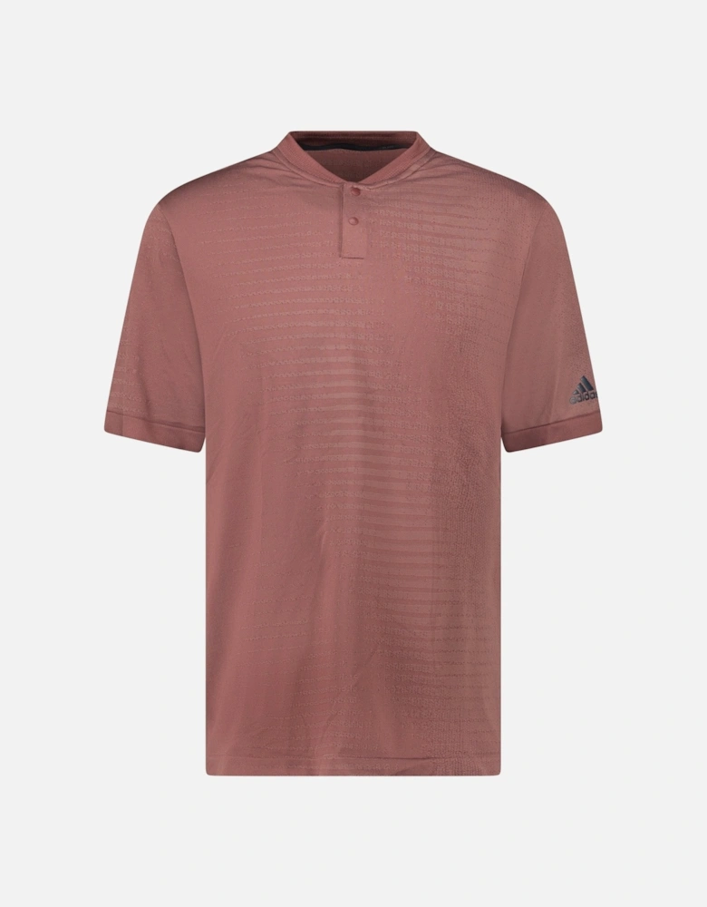 Adidas Statement Seamless Golf Polo Shirt Burgundy