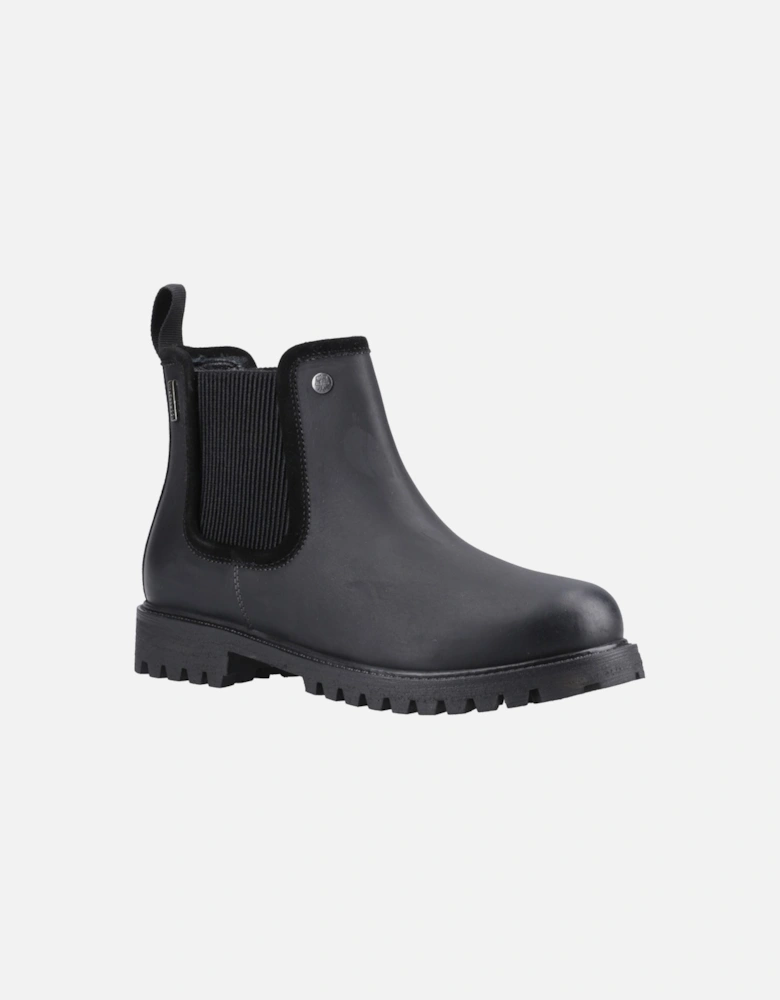 Canna Dealer Boot Leather Women's Black Flat Chelsea Boots