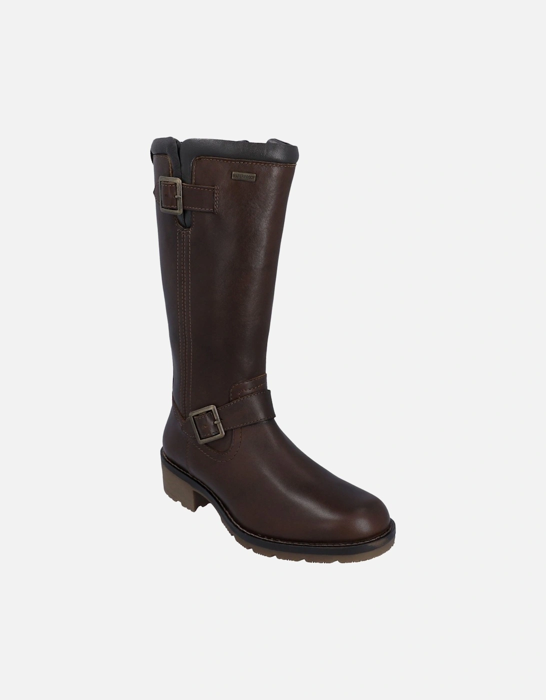 Hunter Women's Brown Skye Tall Boot Leather Boots - : 6 Size 6