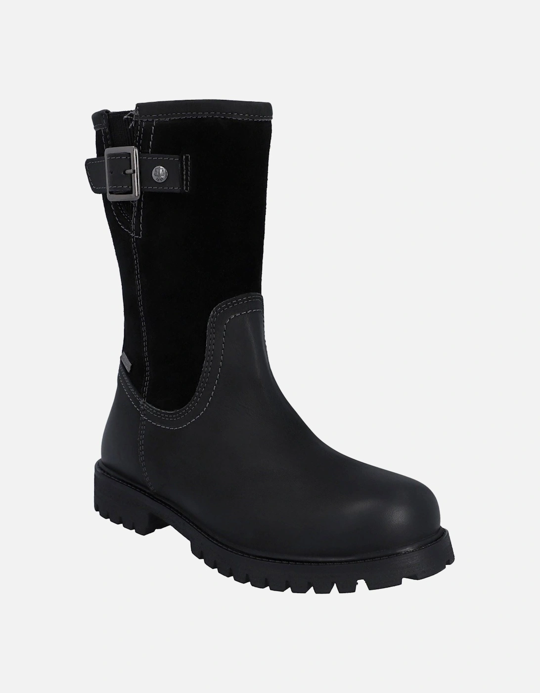 Canna Ankle Boot Leather Women's Black Boots, 6 of 5