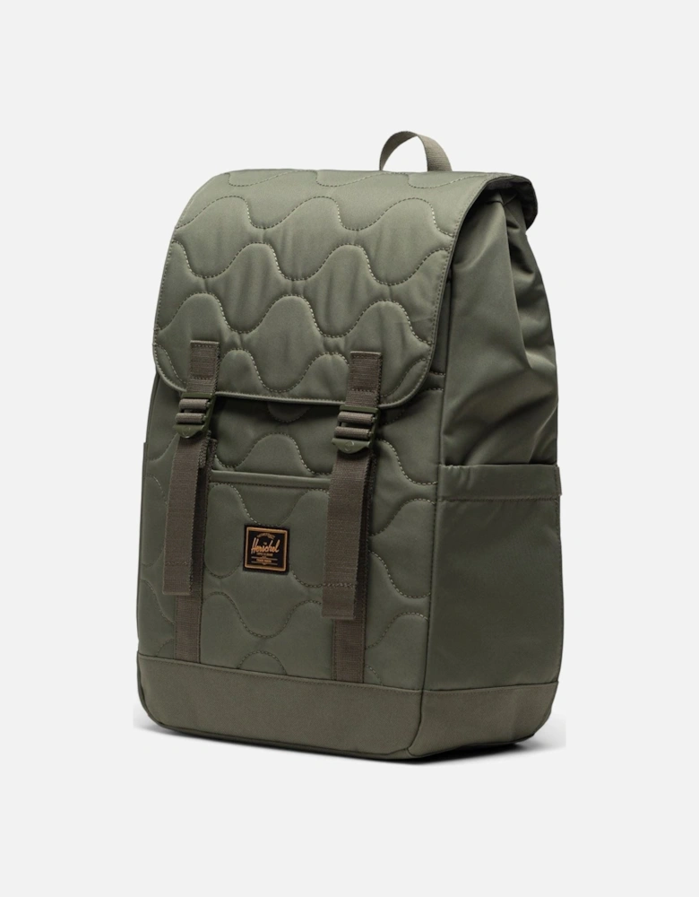 Bags Retreat Small Quilted Backpack Polyester Unisex Adults Green Backpack - One Size
