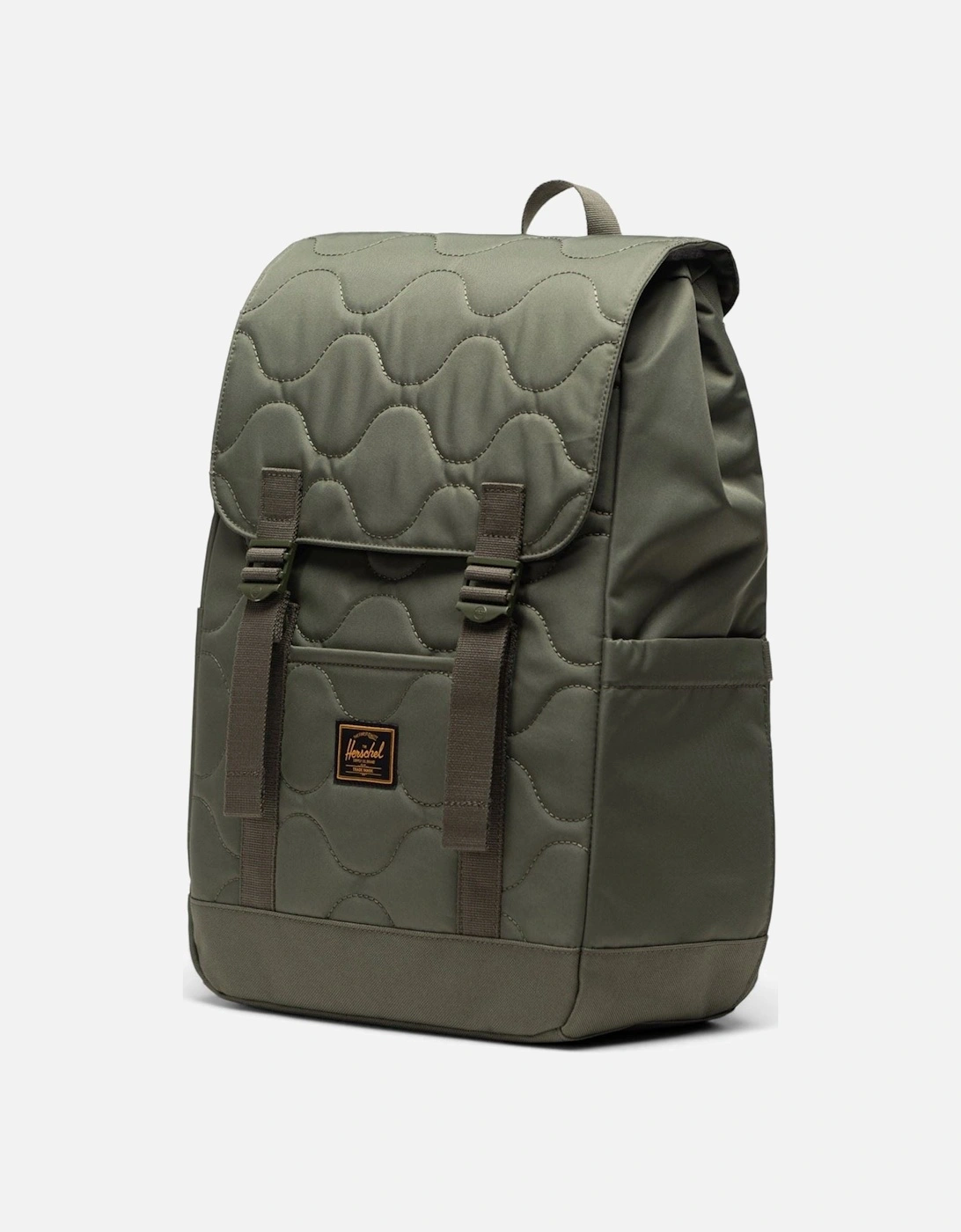 Bags Retreat Small Quilted Backpack Polyester Unisex Adults Green Backpack - One Size