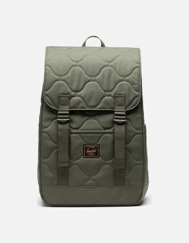 Bags Retreat Small Quilted Backpack Polyester Unisex Adults Green Backpack - One Size
