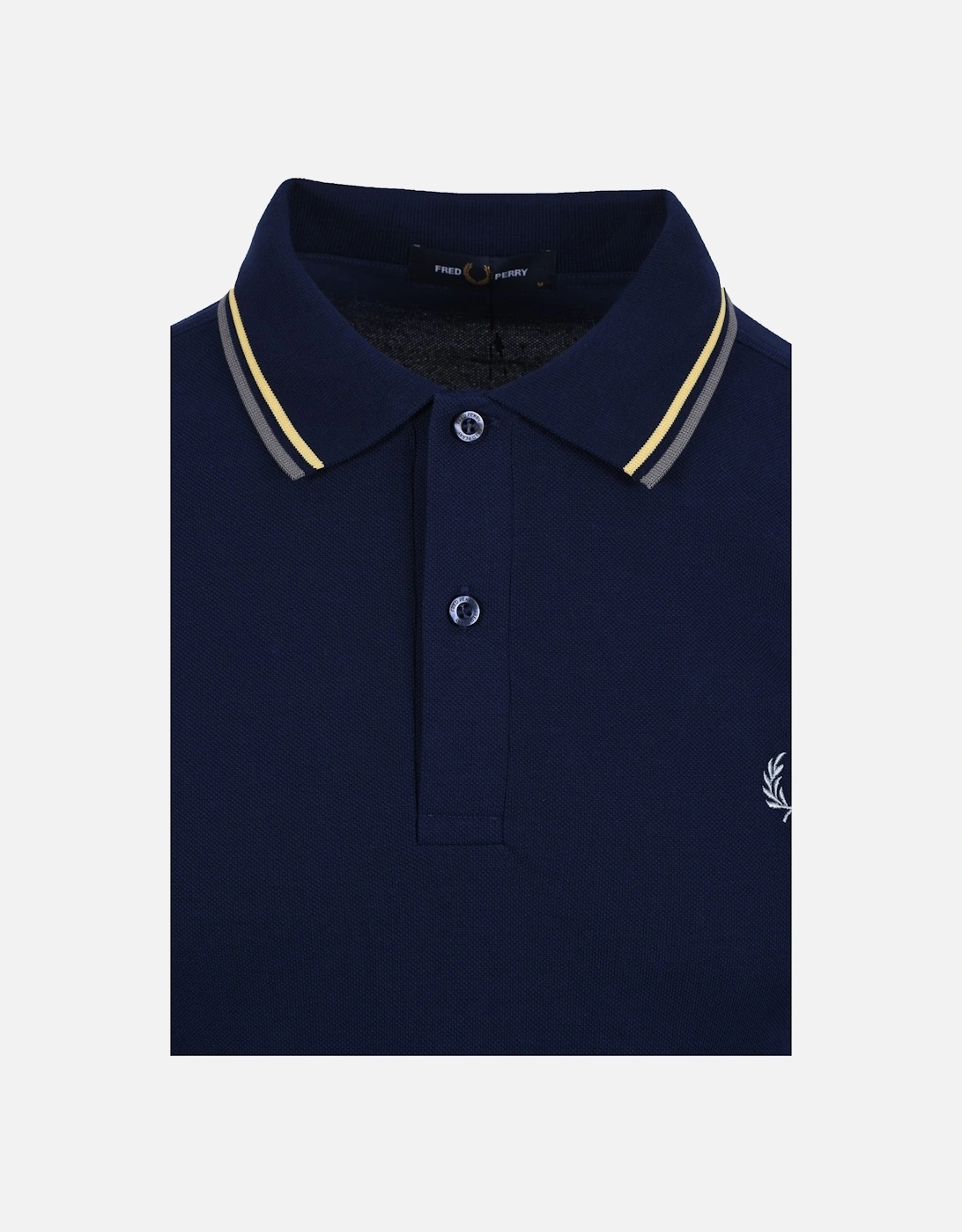 TWIN TIPPED POLO FRENCH NAVY/GOLD/BLUE
