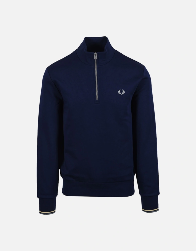 HALF ZIP SWEATSHIRT FRENCH NAVY/GOLD/BLUE