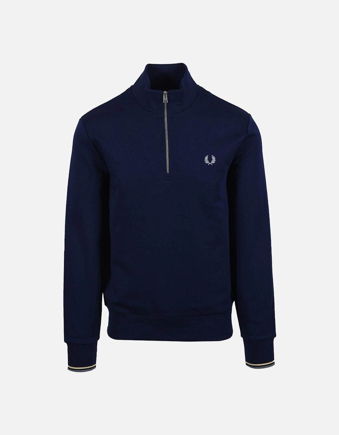 HALF ZIP SWEATSHIRT FRENCH NAVY/GOLD/BLUE, 4 of 3