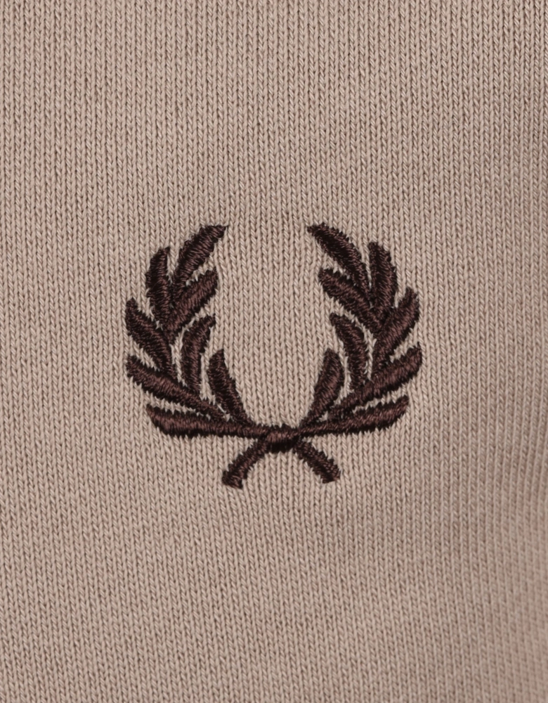 HALF ZIP SWEATSHIRT WARM OAT/COURT GREEN/BURNT TOB