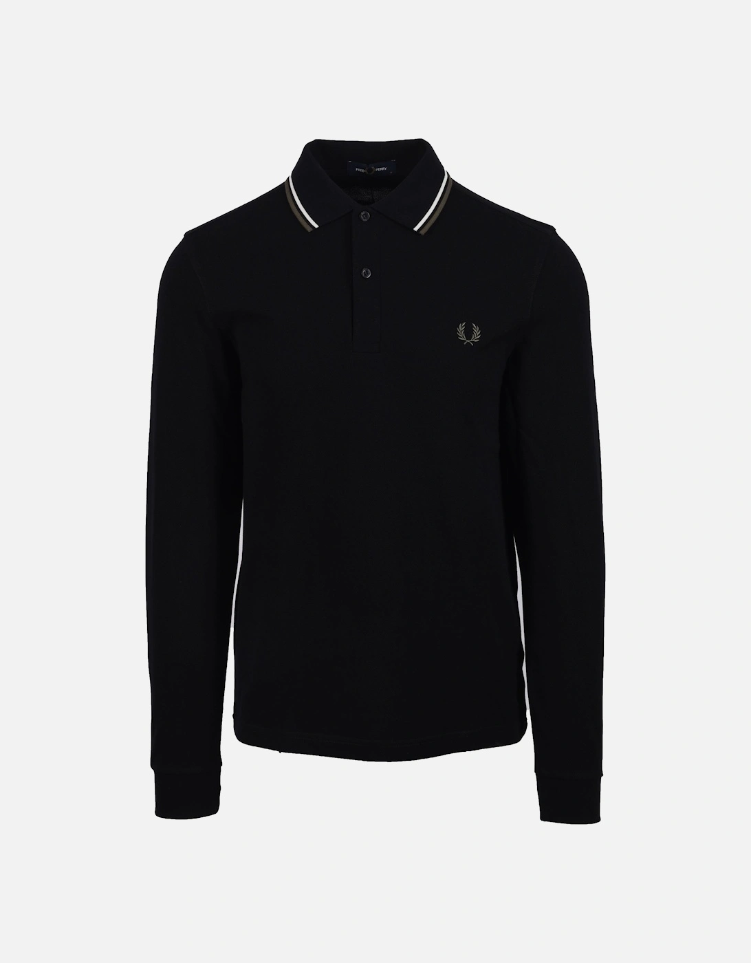 LS TWIN TIPPED POLO BLACK/ECRU/LRLWR, 4 of 3