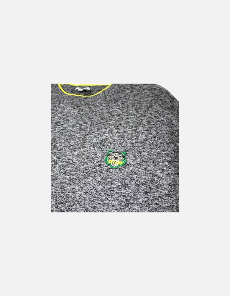 Small Tiger Crest Knitted Jumper Grey/Yellow