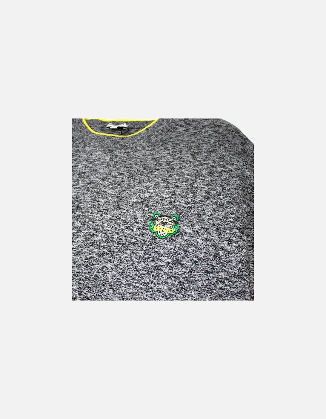 Small Tiger Crest Knitted Jumper Grey/Yellow