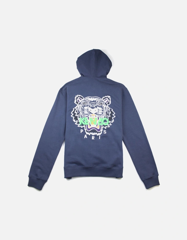 Tiger Zip Up Hoody Navy