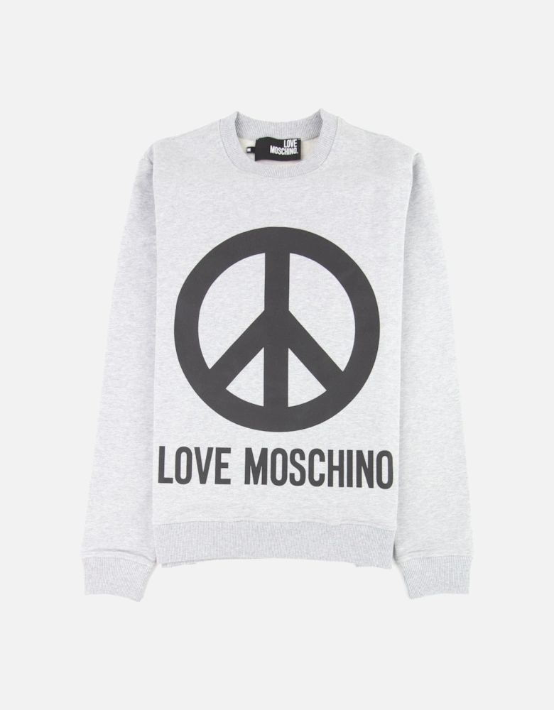 Grey Peace Sign Jumper