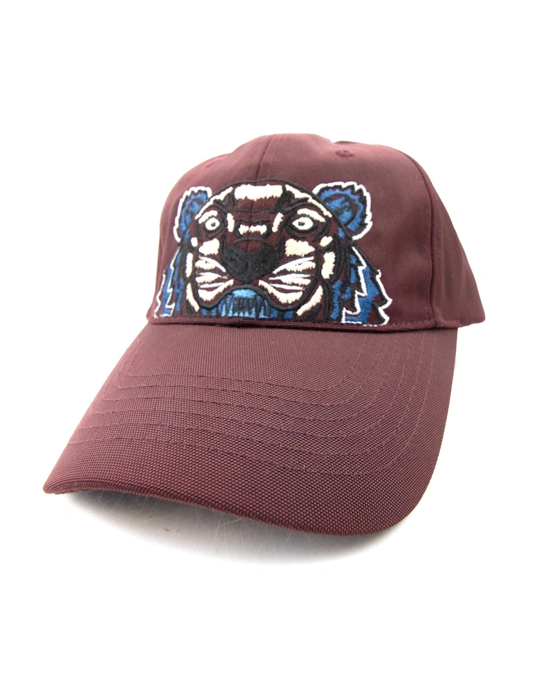 Tiger Canvas Cap Burgundy