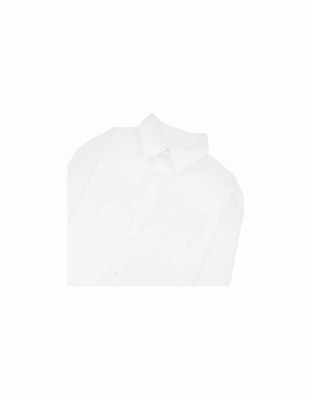 Back Logo Long Sleeve Shirt White/black