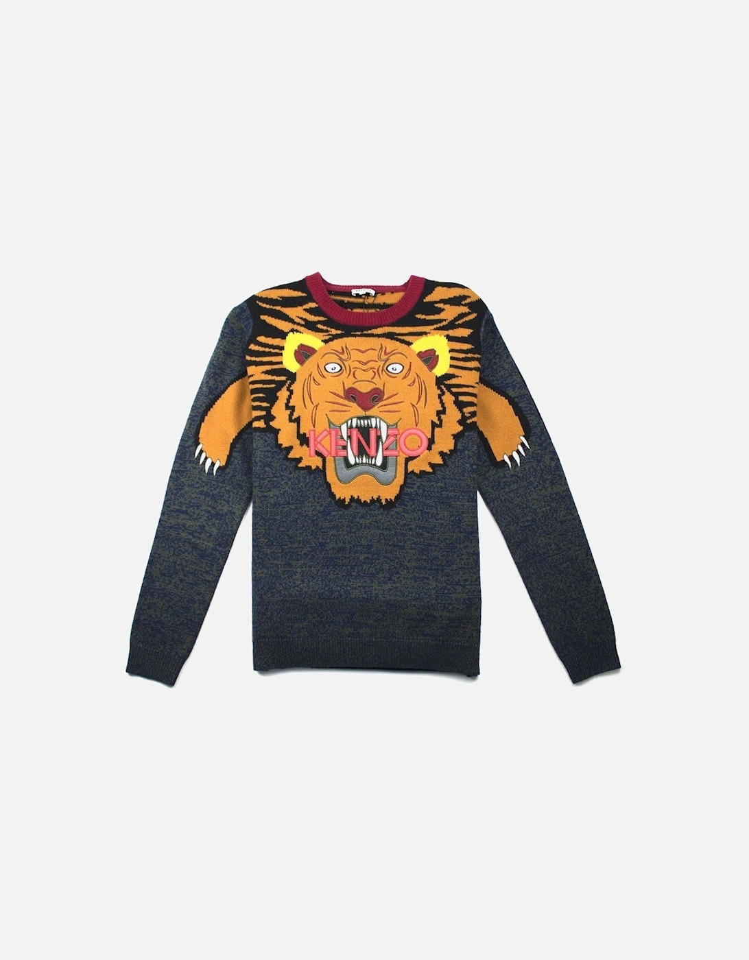 All Over Knitted Tiger Jumper Orange, 4 of 3