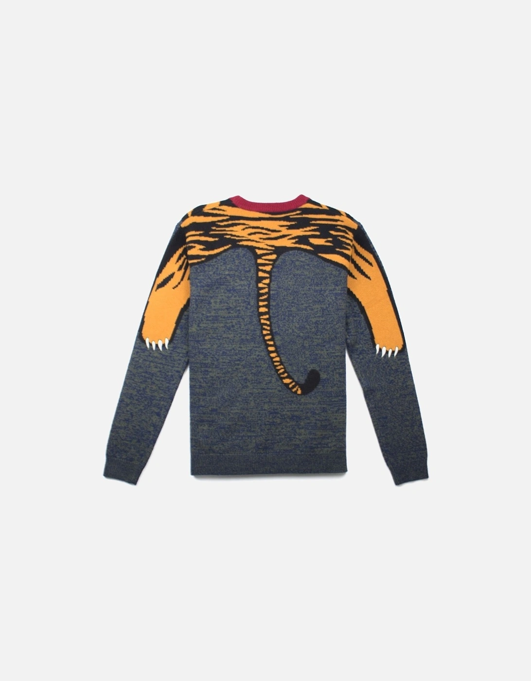 All Over Knitted Tiger Jumper Orange