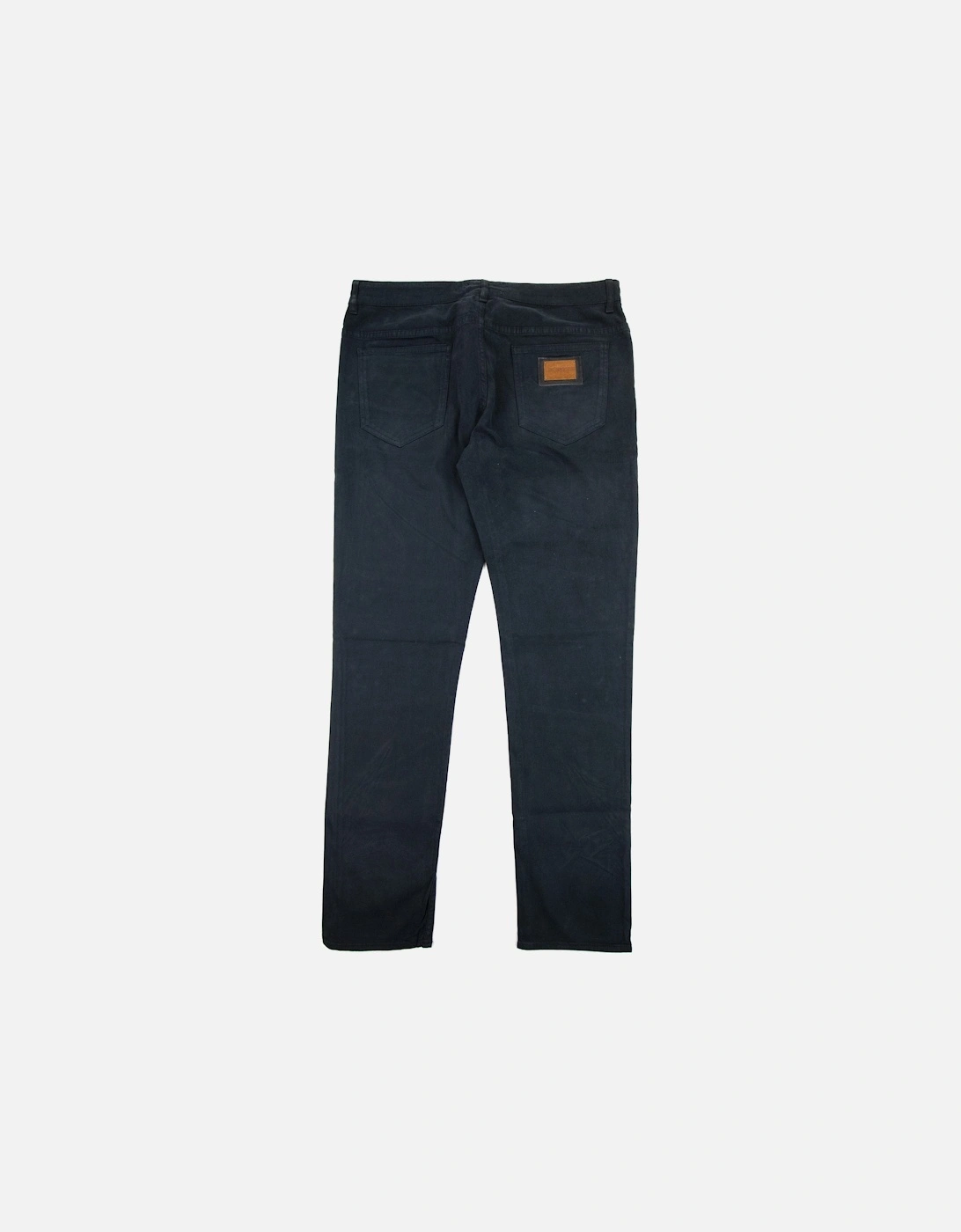 Gold Metal Badge Jeans Black