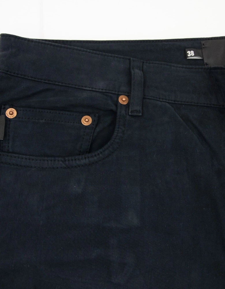 Gold Metal Badge Jeans Black